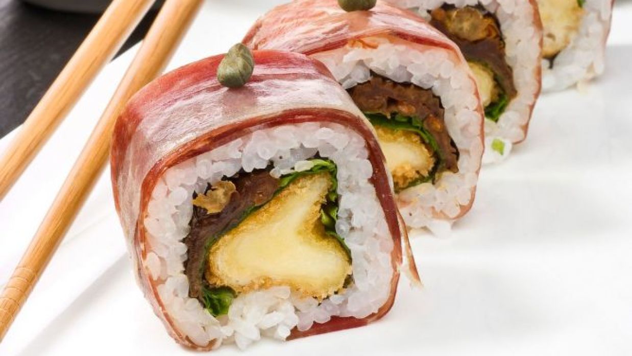 Roll mediterráneo con jamón ibérico - Iwao Komiyama