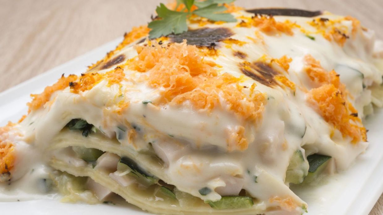 Receta de Lasaña de espinacas, pavo y calabacín - Karlos Arguiñano