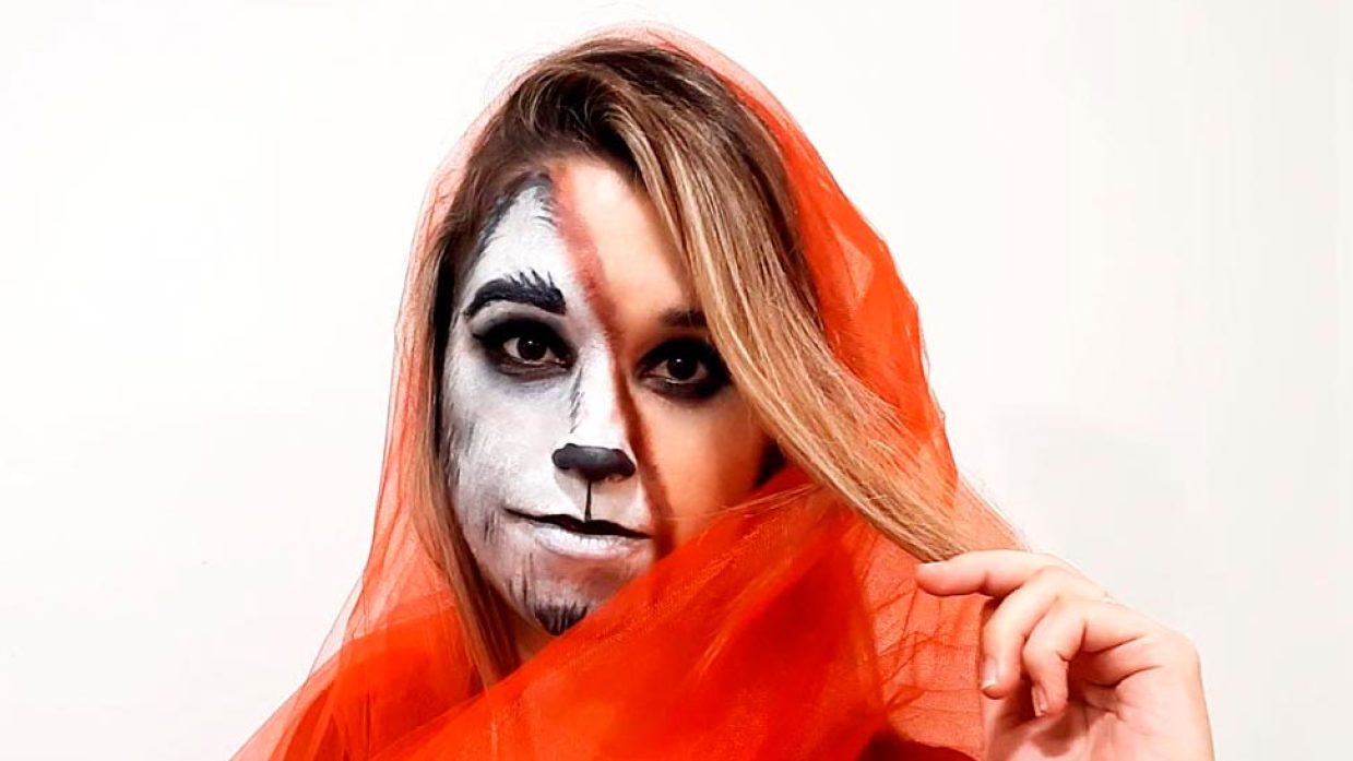 Maquillaje de Roja vs Lobo (especial Halloween)