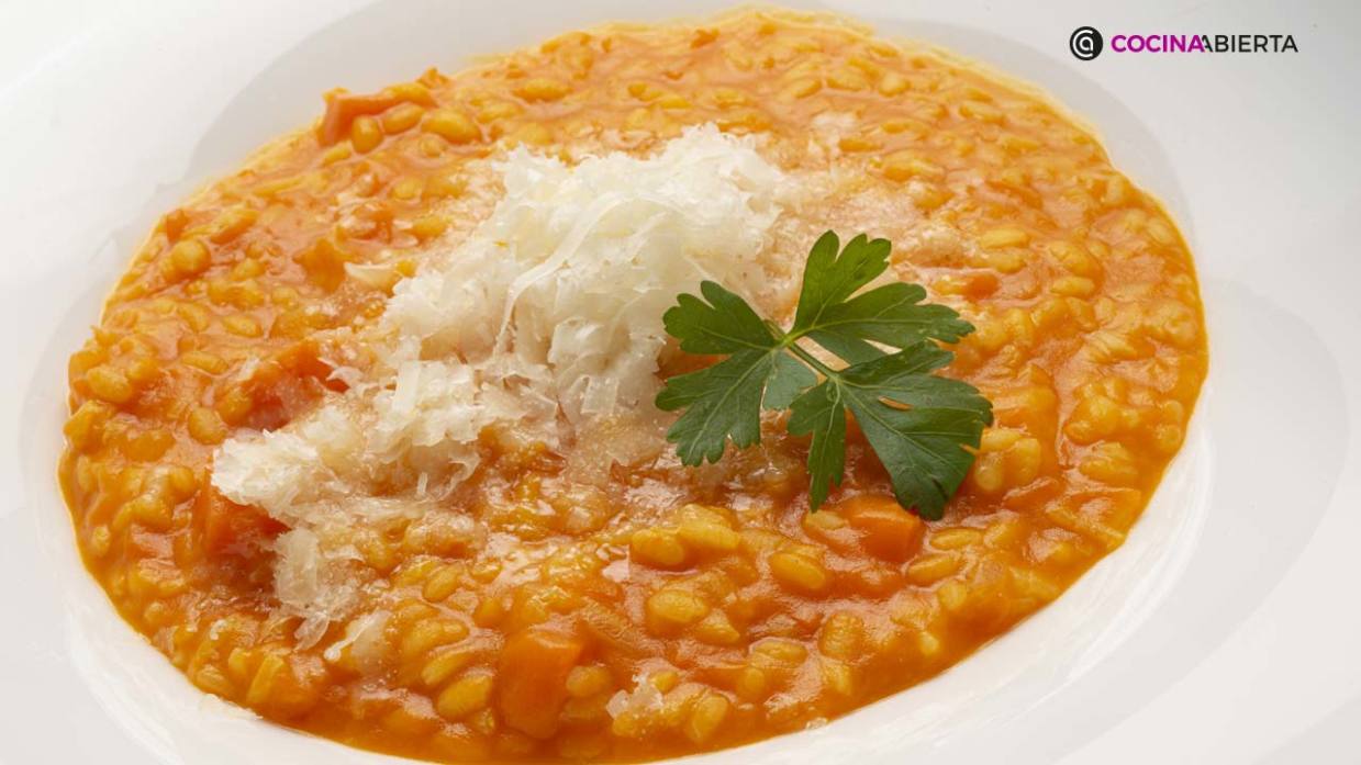 Risotto de calabaza con queso - Receta de Karlos Arguiñano en Cocina  Abierta - Hogarmania